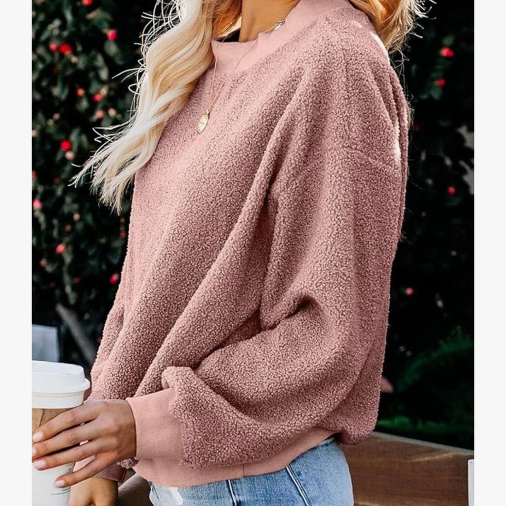 Ecrocoo Fleece Sweater in pink